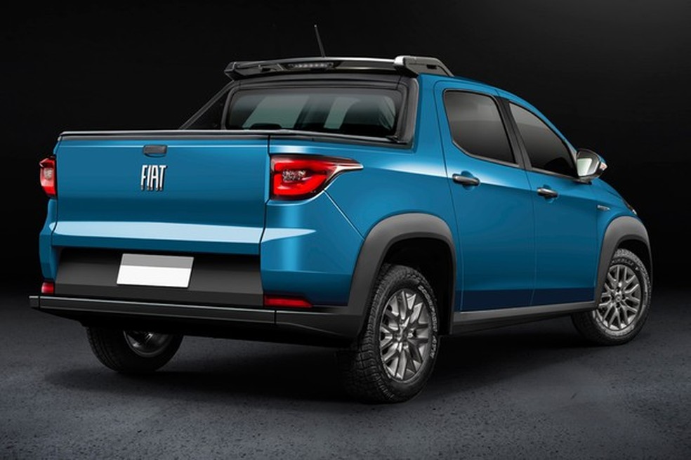Design da traseira lembra o da Fiat Toro, mas com algumas simplificações (Foto: Renato Aspromonte/Auto News Brasil) — Foto: Auto Esporte