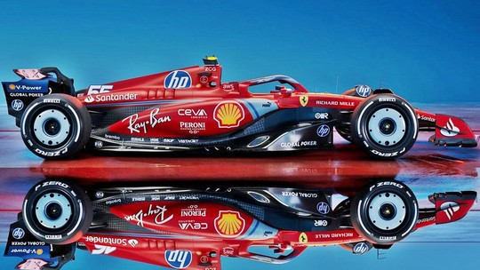 F1: Ferrari mostra carro com pintura azul para o GP de Miami; veja fotos