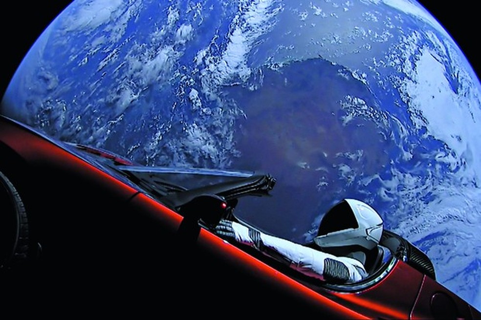 Que fim levou o Tesla Roadster à deriva no espaço (Foto: Divulgação) — Foto: Auto Esporte