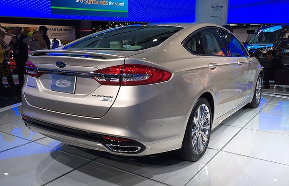 Ford Fusion 2017 no Salão de Detroit (Foto: Michelle Ferreira/Auto News Brasil) — Foto: Auto Esporte