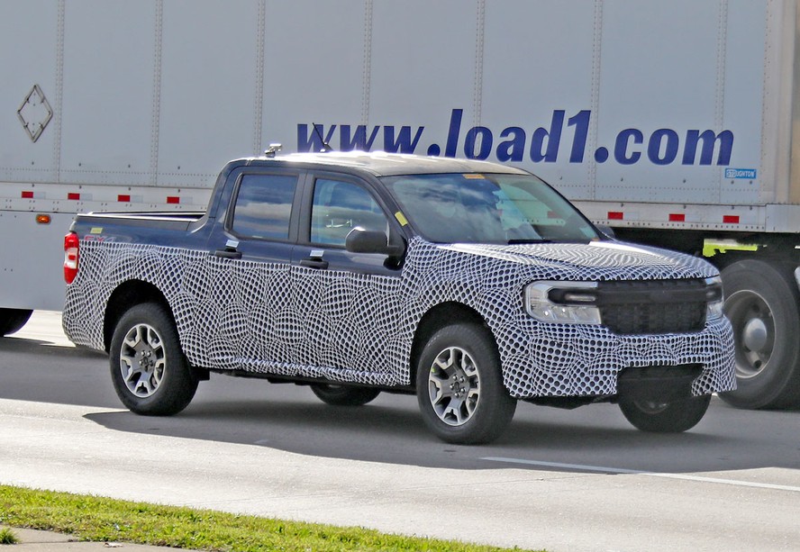 Ford Maverick flagrada em testes nos Estados Unidos