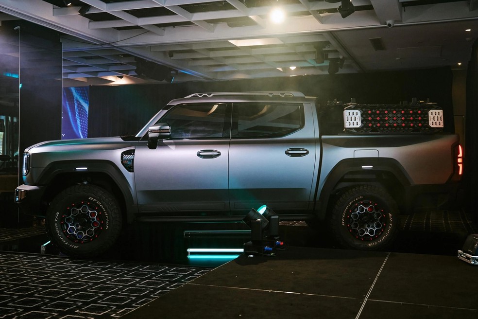 Nova picape Chery tem design robusto e inspirado em SUVs — Foto: Divulgação