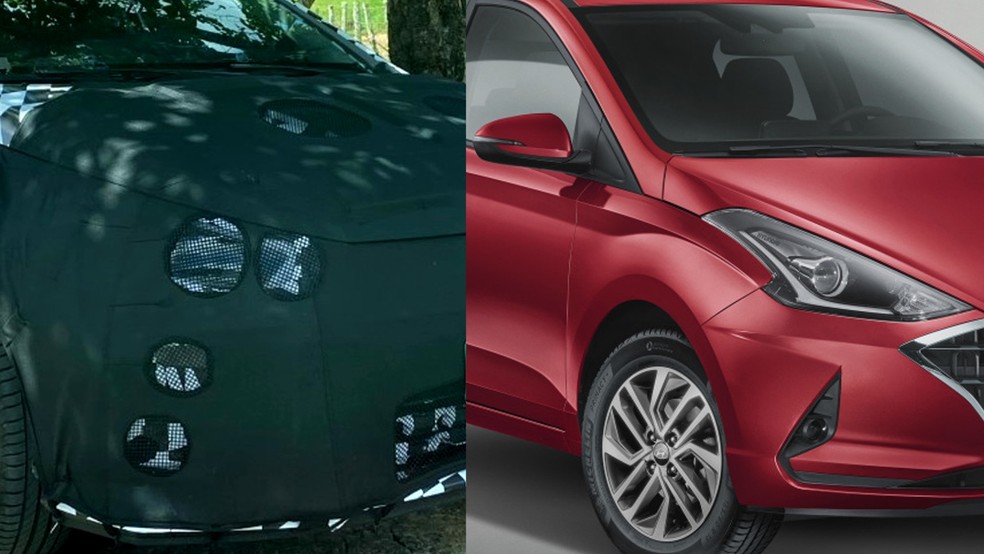 No novo HB20, as DRLs ficarão na parte de cima dos faróis — Foto: Auto News Brasil