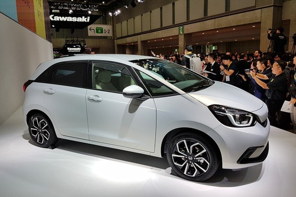 Honda revela a nova geração do Fit na abertura do Salão de Tóquio, no Japão (Foto: Ulisses Cavalcante/Auto News Brasil) — Foto: Auto Esporte