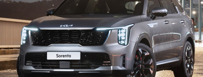 Kia Sorento 2025 dianteira — Foto: Divulgação/Kia