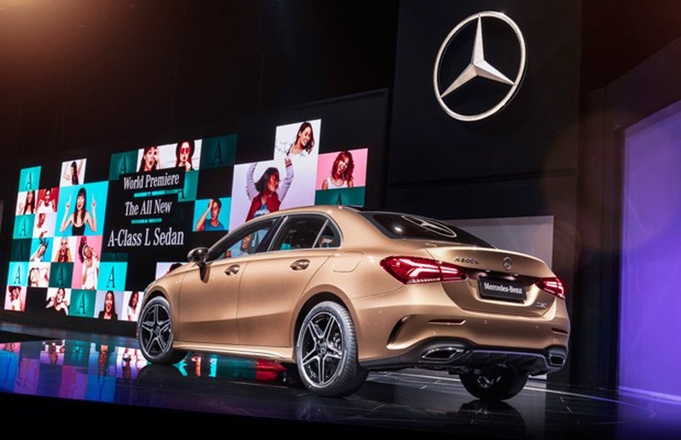 Mercedes Classe A Sedan foi apresentado no Salão de Pequim 2018 (Foto: Divulgação) — Foto: Auto Esporte
