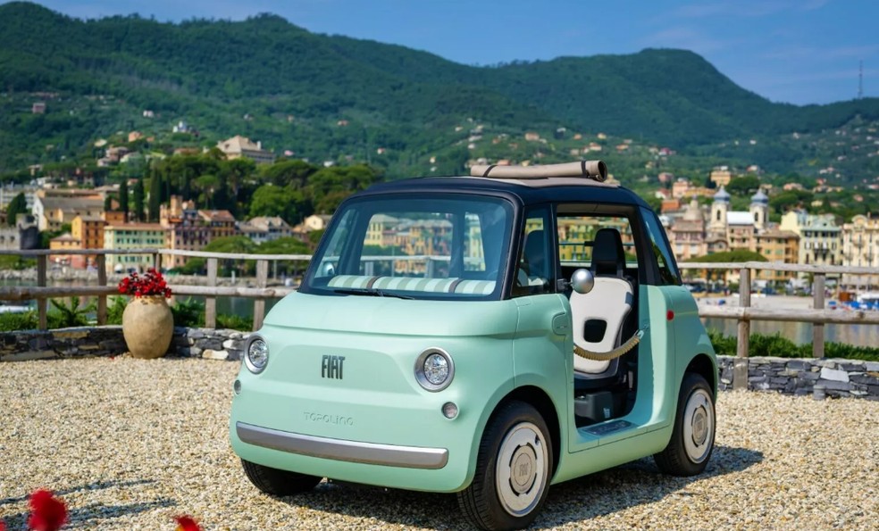 Até crianças podem dirigir o novo Fiat Topolino — Foto: Divulgação
