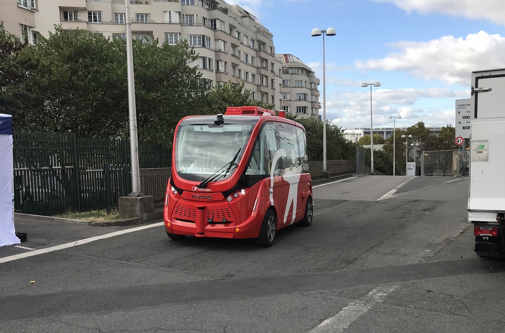 Trapizio em operação no Salão de Paris — Foto: André Paixão/G1