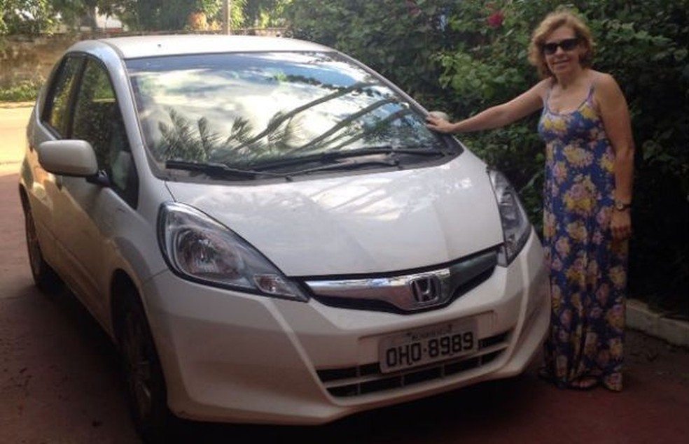 Solange Ferreira Rangel é dona de um Honda Fit (Foto: Laura Rebeca Rangel) — Foto: Auto Esporte