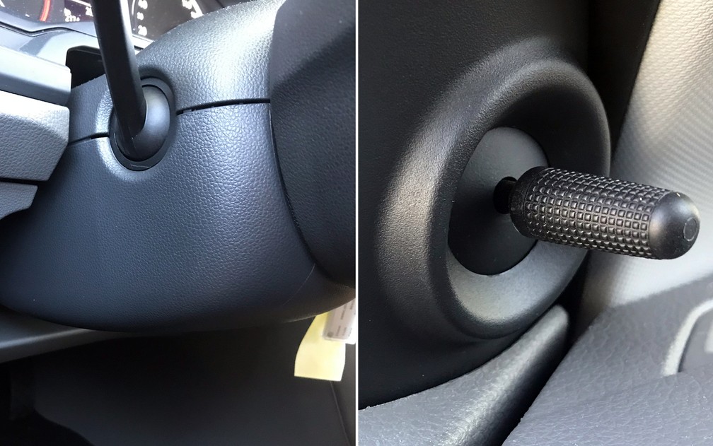 Polo 1.6 não oferece regulagem de altura do volante nem ajuste elétrico dos retrovisores — Foto: André Paixão/G1