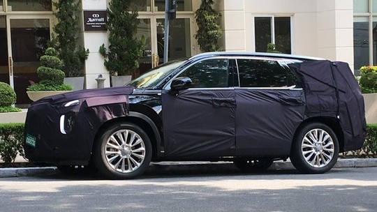 Flagramos o Hyundai Palisade no Brasil, SUV de luxo para oito pessoas que chega em 2019
