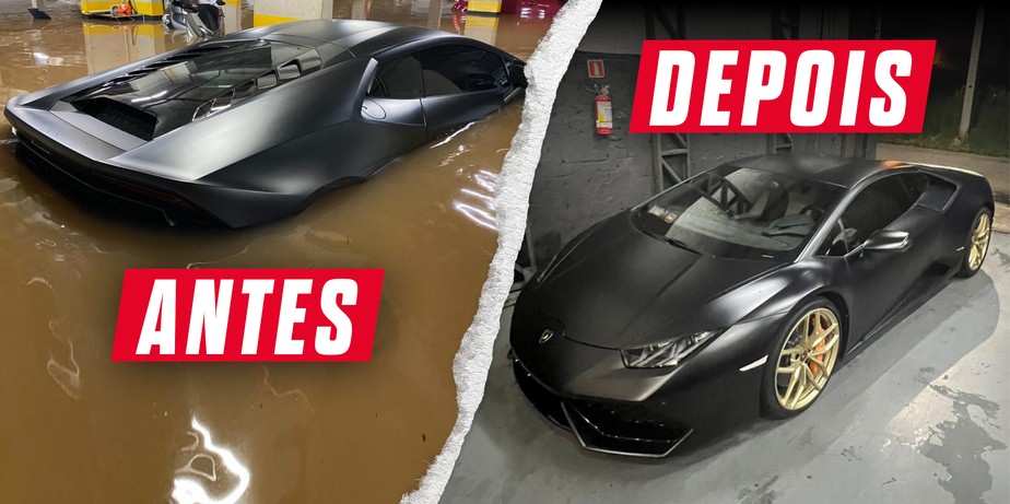 Lamborghini atingida por enchente em SP seria leiloada e não tinha seguro -  12/02/2020 - UOL Carros
