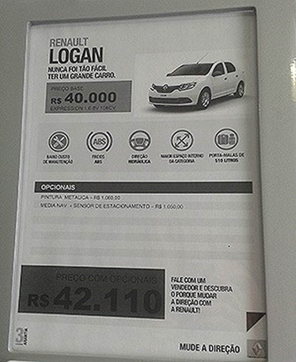 Renault Logan nas lojas (Foto: Tereza Consiglio/Auto News Brasil) — Foto: Auto Esporte