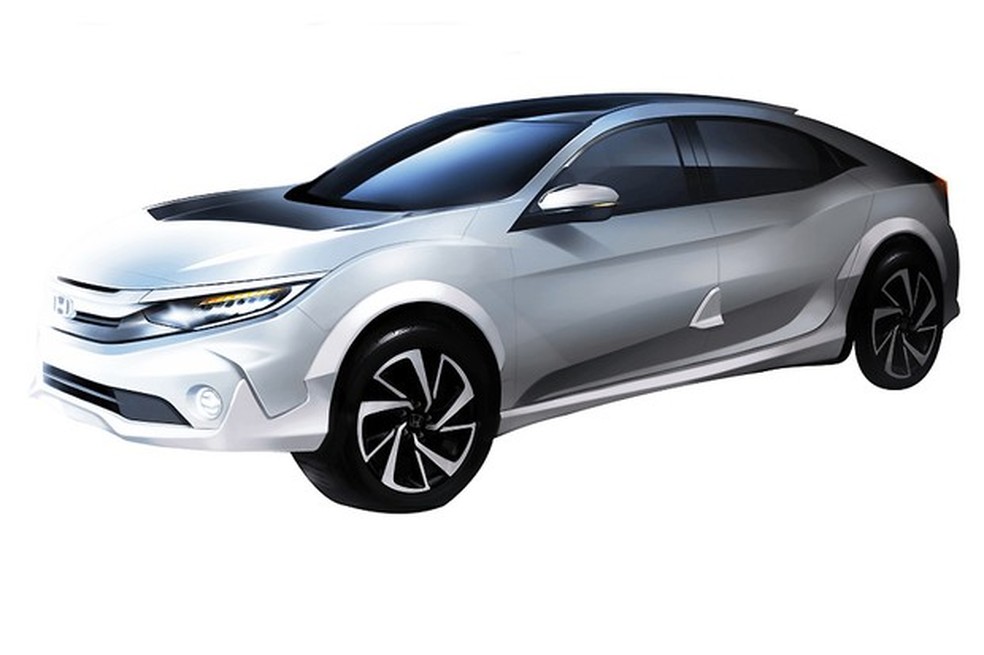 Honda Civic Versatilist apareceu apenas em um esboço oficial (Foto: Divulgação) — Foto: Auto Esporte
