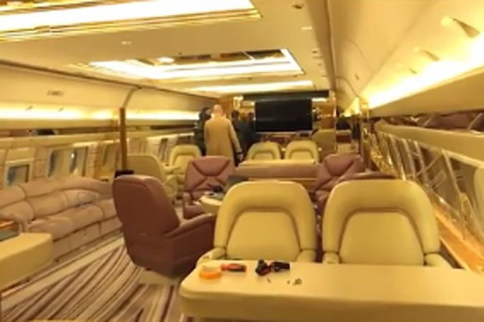 Interior do Boeing é totalmente personalizado (Foto: Reprodução) — Foto: Auto Esporte
