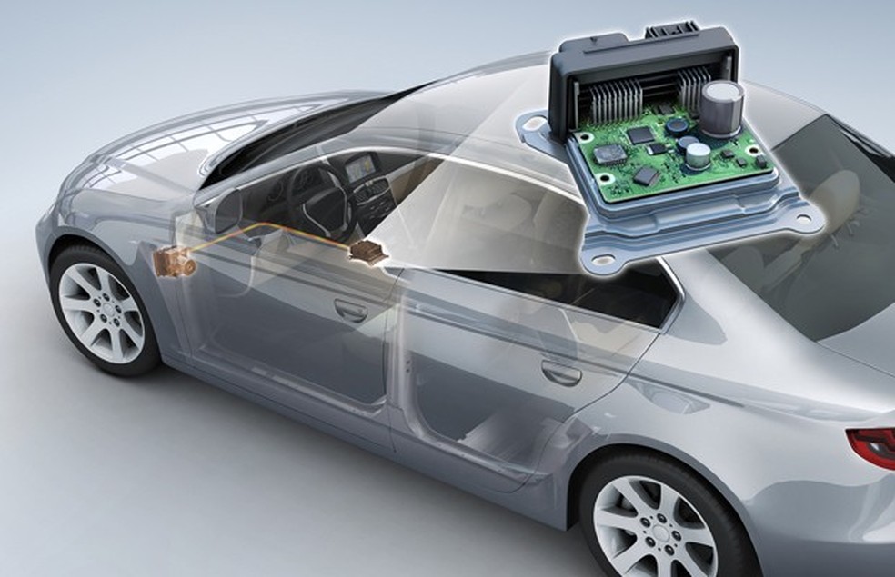 Os carros modernos contam com dezenas de módulos eletrônicos, que demandam diversos semicondutores — Foto: Auto Esporte