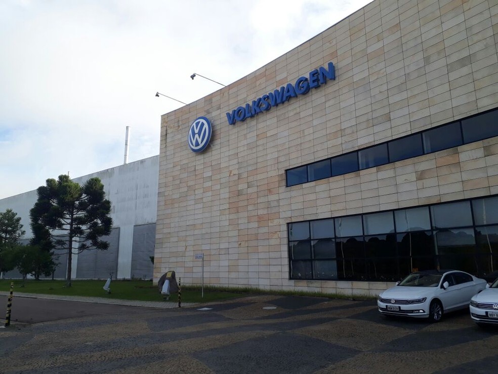 Fábrica da Volkswagen em São José dos Pinhais (PR) — Foto: Letícia Paris/G1