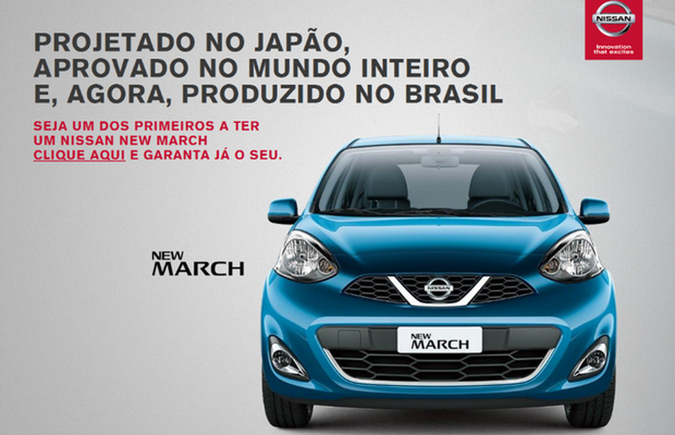 Nissan faz pré-reserva do New March (Foto: Reprodução) — Foto: Auto Esporte