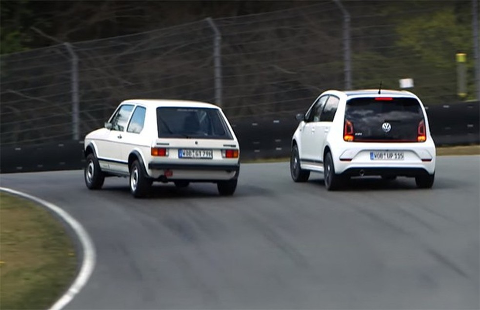 Marca uniu o up! GTI e Golf GTI em vídeo comparativo (Foto: Reprodução) — Foto: Auto Esporte