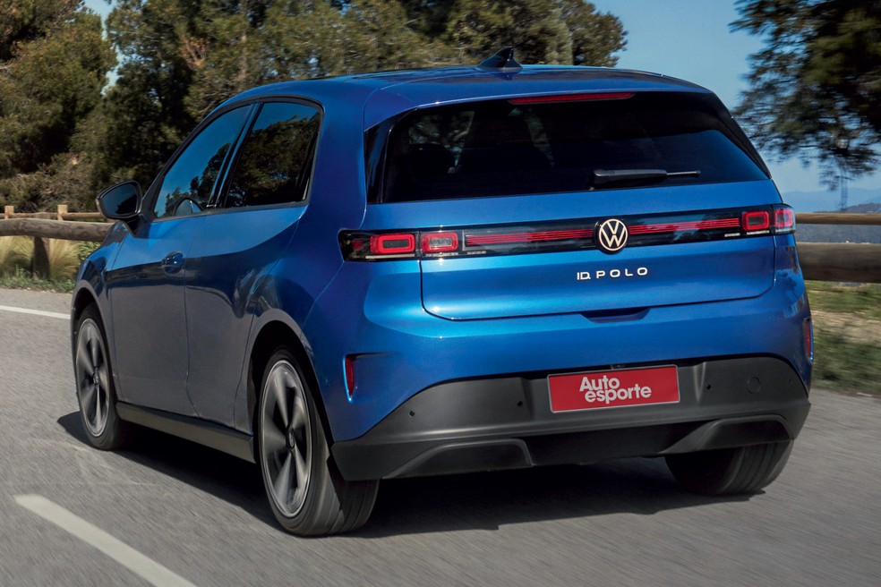 Como outros Volkswagen, o ID. Polo também terá os emblemas da marca luminosos  — Foto: Divulgação