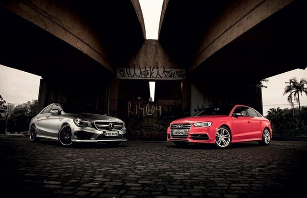 Mercedes CLA 45 AMG vs Audi S3 Sedan (Foto: Fabio Aro) — Foto: Auto Esporte