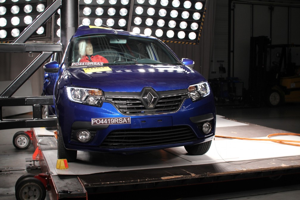 Renault Sandero no Latin NCap — Foto: Divulgação/Latin NCap