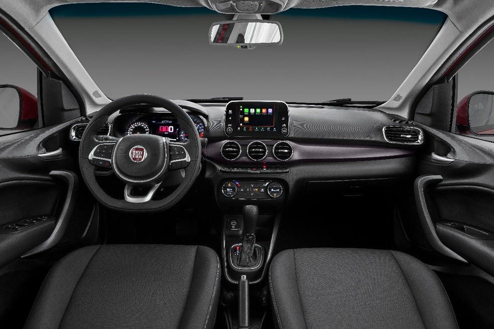 Interior do Fiat Cronos — Foto: Divulgação