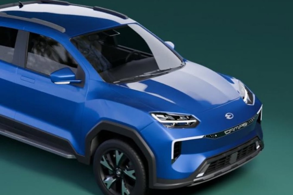 Na dianteira, Lecar Campo tem conjunto de iluminação em LED — Foto: Divulgação