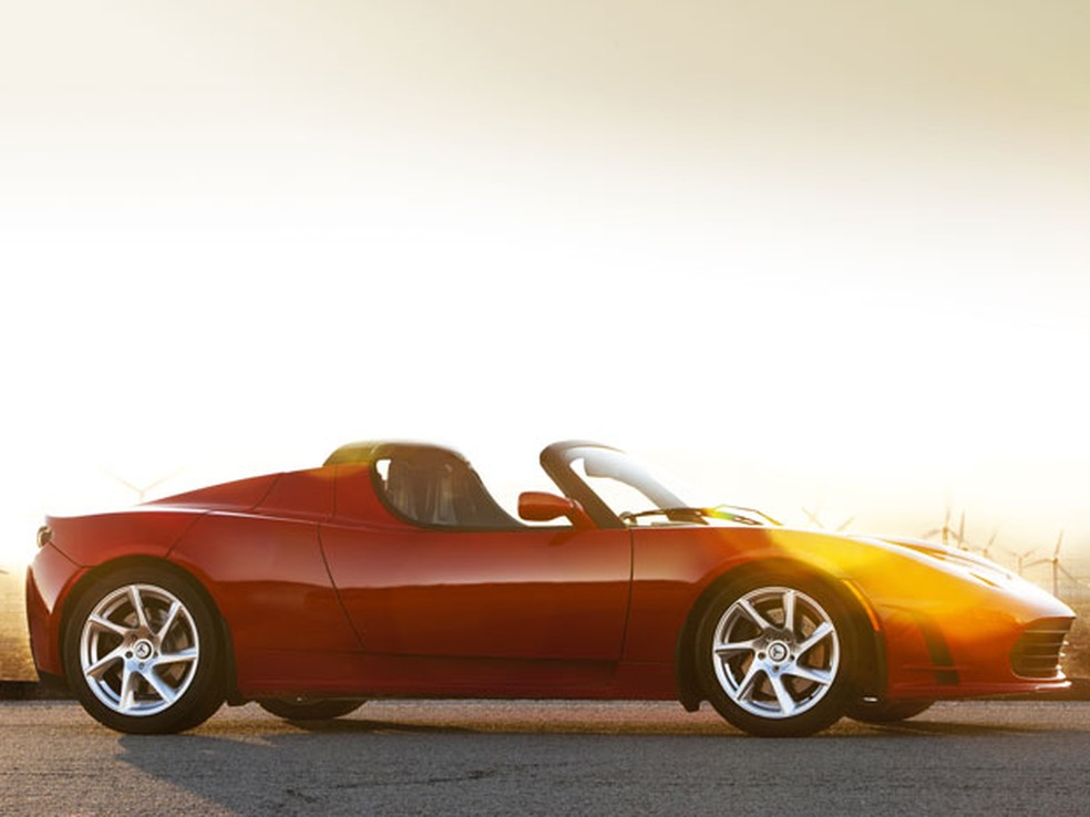 Tesla Roadster: o primeiro modelo — Foto: Divulgação