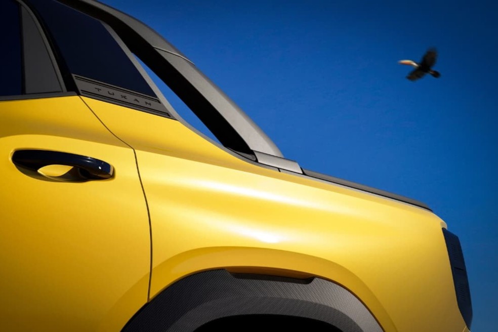 Essa é a única imagem oficial divulgada da Volkswagen Tukan até agora — Foto: Divulgação/Volkswagen