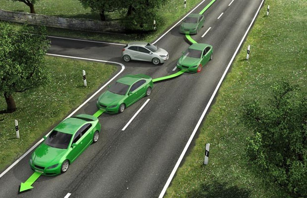 O ESC muda o caminho do carro freando uma roda de maneira a manter o rumo pretendido (Foto: Divulgação) — Foto: Auto Esporte