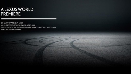 Lexus divulga teaser de lançamento do Salão de Detroit