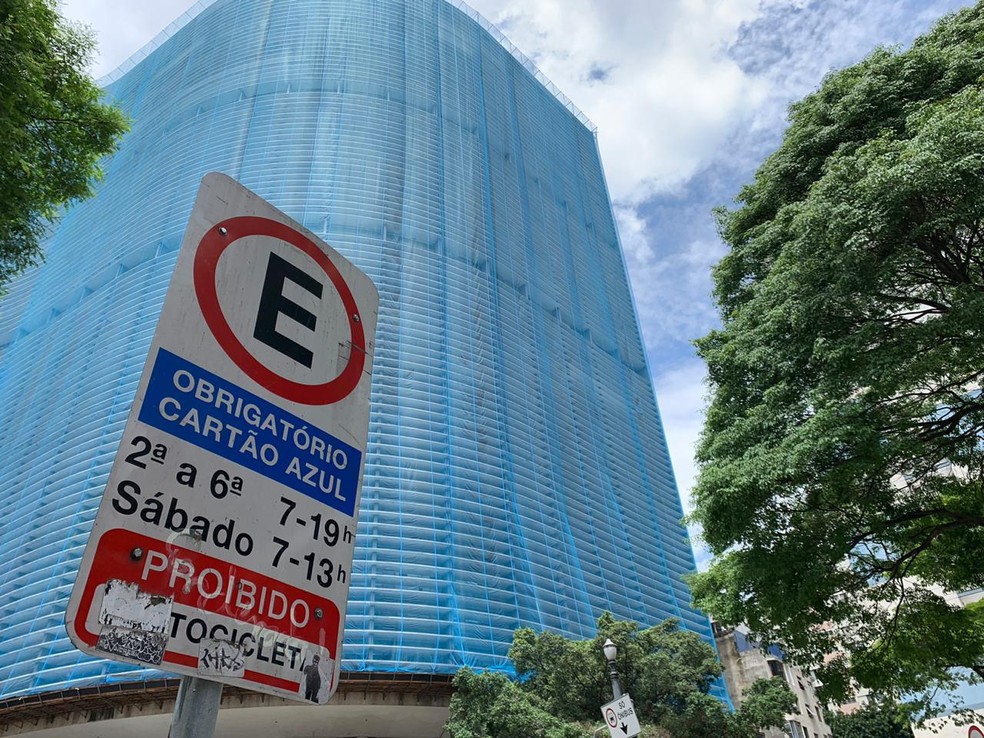 Área de Zona Azul em frente ao prédio do Copan, em São Paulo — Foto: Thiago Tanji