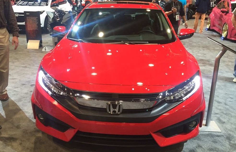 Dianteira do Honda Civic 2016 no SEMA Show (Foto: Auto News Brasil) — Foto: Auto Esporte