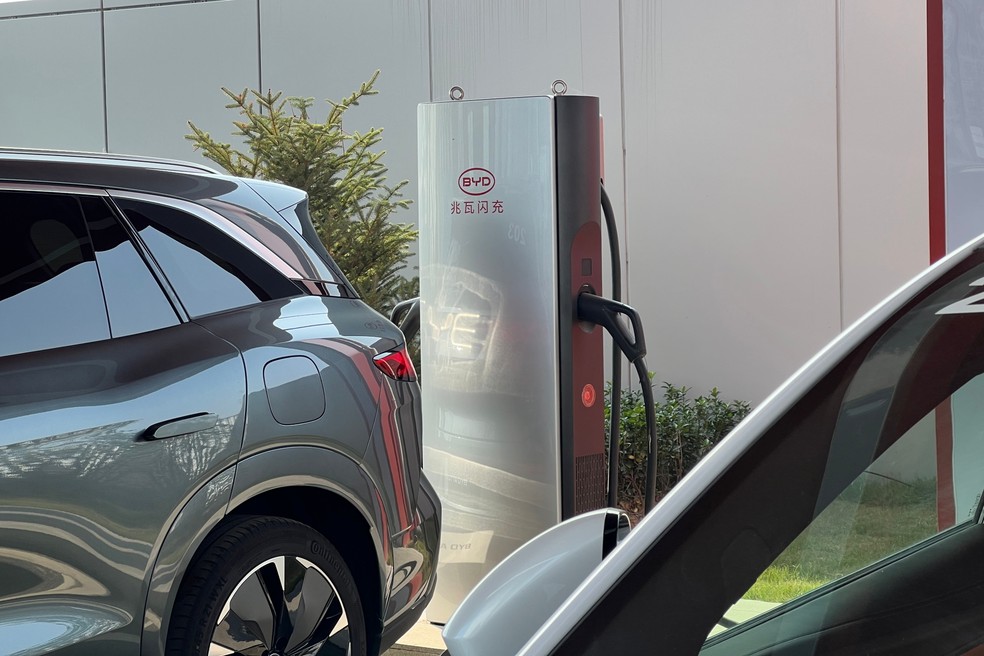 Flash Charging é super carregador da BYD e tem 1.500 kW de potência  — Foto: Divulgação