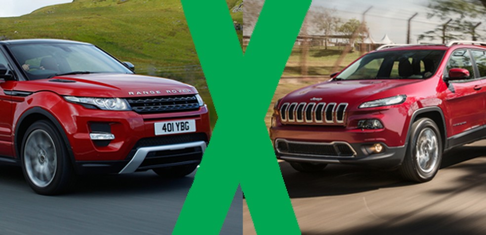 Jogo rápido: Land Rover Evoque X Jeep Cherokee (Foto: Divulgação) — Foto: Auto Esporte