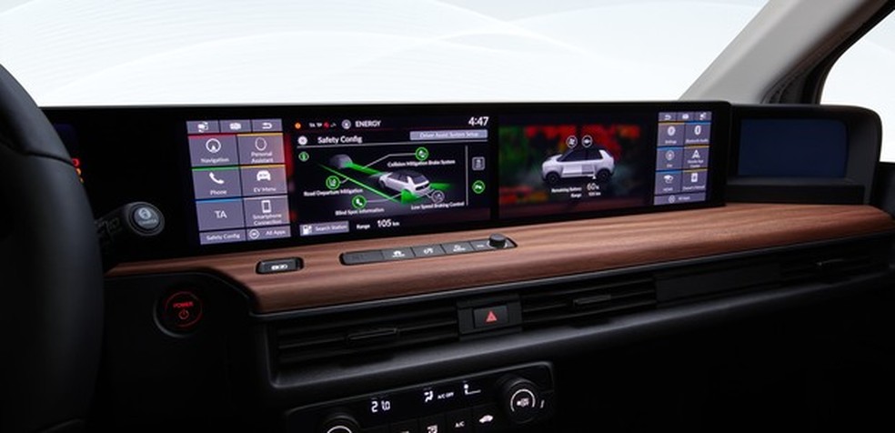 O painel digital terá 2 telas touchscreen de 12,3 polegadas (Foto: Divulgação) — Foto: Auto Esporte