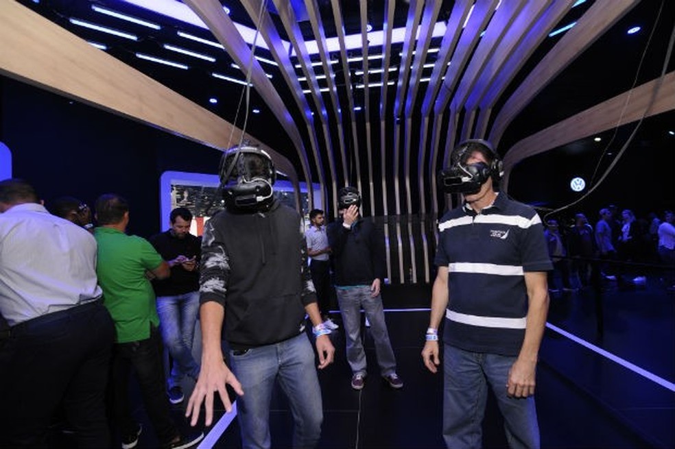 Imersão digital no estande da Volkswagen te faz entrar em um Polo gigante (Foto: Divulgação) — Foto: Auto Esporte