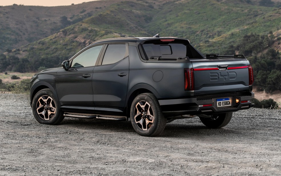 Nova picape intermediária da BYD terá traseira inspirada na Shark — Foto: Kleber Silva/KDesign AG