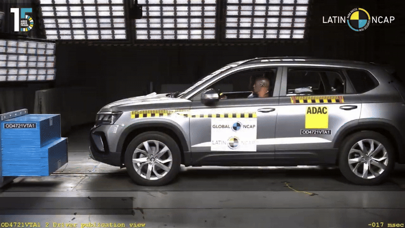 Novo Volkswagen Taos tira nota máxima em teste de segurança do Latin NCAP