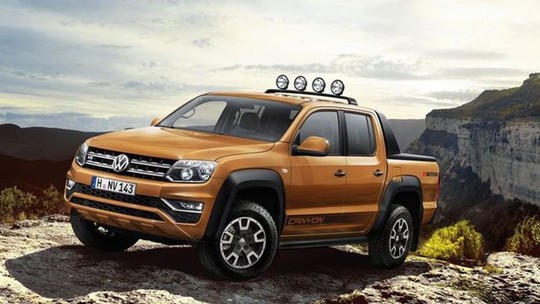 Volkswagen Amarok Canyon 2017 é exibida em Hannover, Alemanha