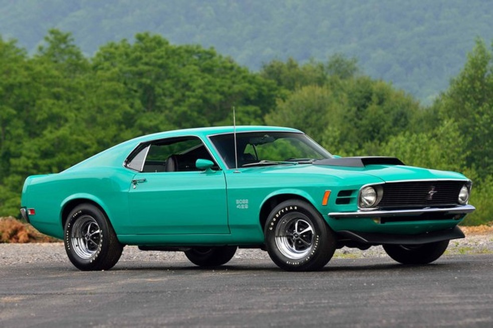 Ford Mustang Boss 429 é homenageado pela Roush até na cor verde (Foto: Mecum Auctions/Divulgação) — Foto: Auto Esporte