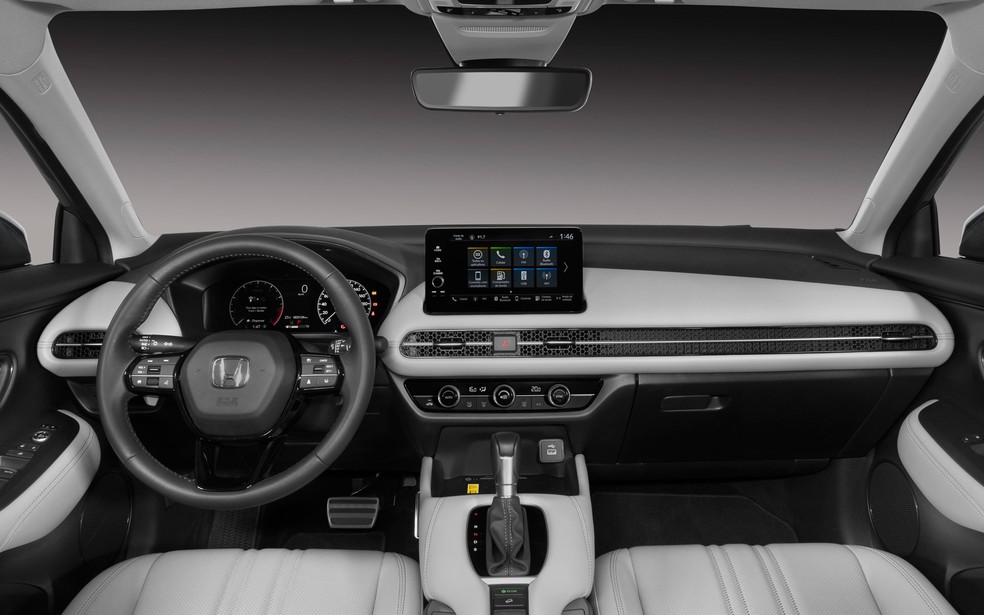 Cabine do Honda ZR-V é parecida com a de Civic, Accord e HR-V — Foto: Divulgação/Caio Mattos/Honda