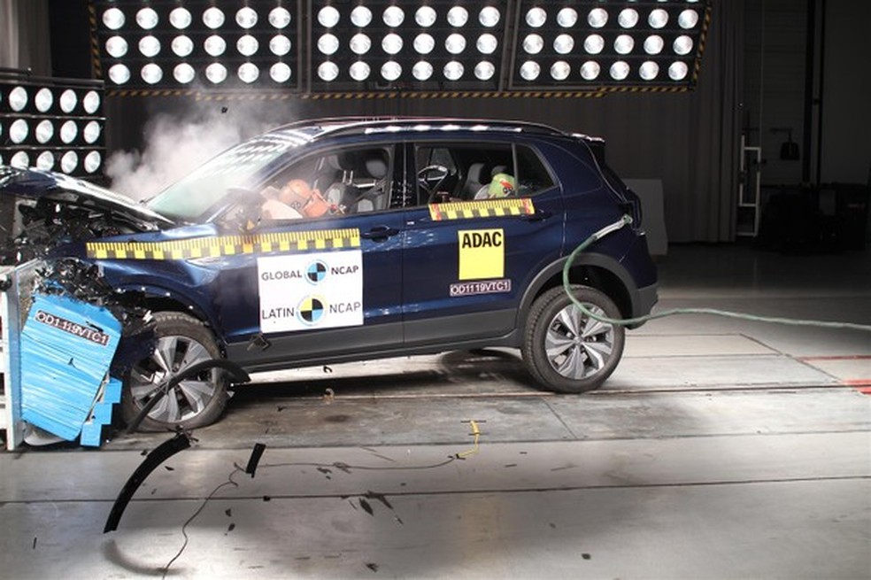 Volkswagn T-Cross ganhou cinco estrelas no Latin NCAP (Foto: Divulgação) — Foto: Auto Esporte