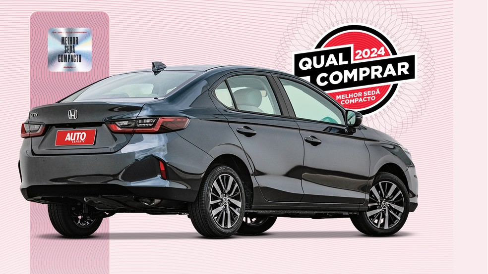 Honda City é o vencedor do Qual Comprar 2024 entre os sedãs comapctos — Foto: Auto News Brasil