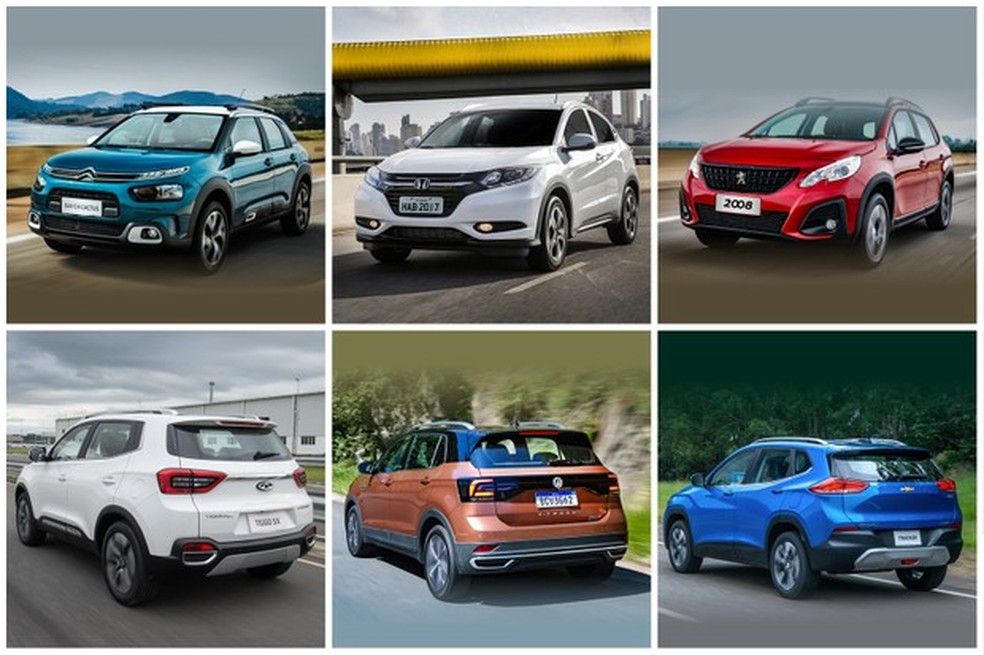 C4 Cactus, HR-V, 2008, Tiggo 5X, T-Cross e Tracker são os SUVs compactos turbo no Brasil (Foto: Divulgação) — Foto: Auto Esporte