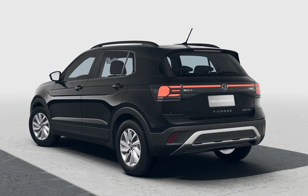 Imagens do Volkswagen T-Cross Sense ainda não foram divulgadas. Versão acima é a 200 TSI, a mais barata disponível com facelift — Foto: Divulgação