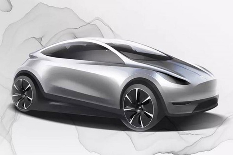 Esboço mostra como seria o compacto da Tesla (Foto: Divulgação) — Foto: Auto Esporte