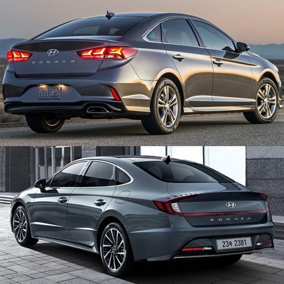 Traseira do Sonata renovado tem lanternas unidas por LEDs (Foto: Divulgação) — Foto: Auto Esporte