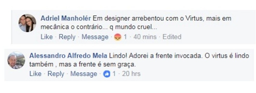 Comentários Fiat Cronos  (Foto: reprodução Facebook ) — Foto: Auto Esporte